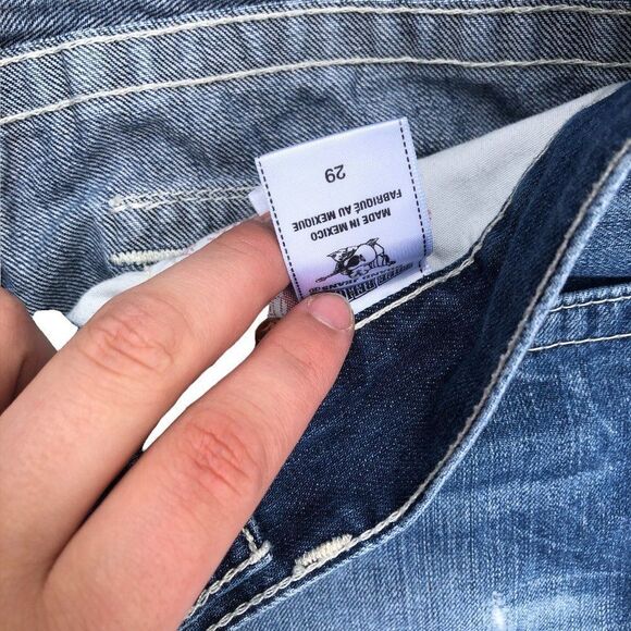 TRUE Religion Jeans Size 29 SLIM Blue - Picture 4 of 7